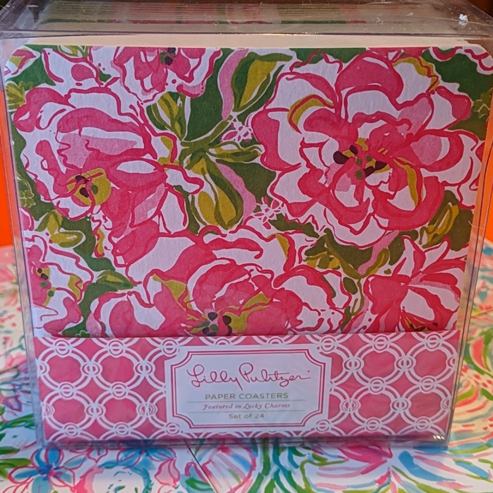 Lilly Pulitzer Lucky Charms Paper Coasters